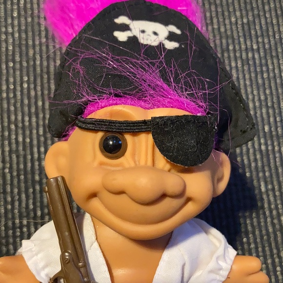 Vintage Russ Pirate Troll Doll Magenta Hair - Picture 2 of 7